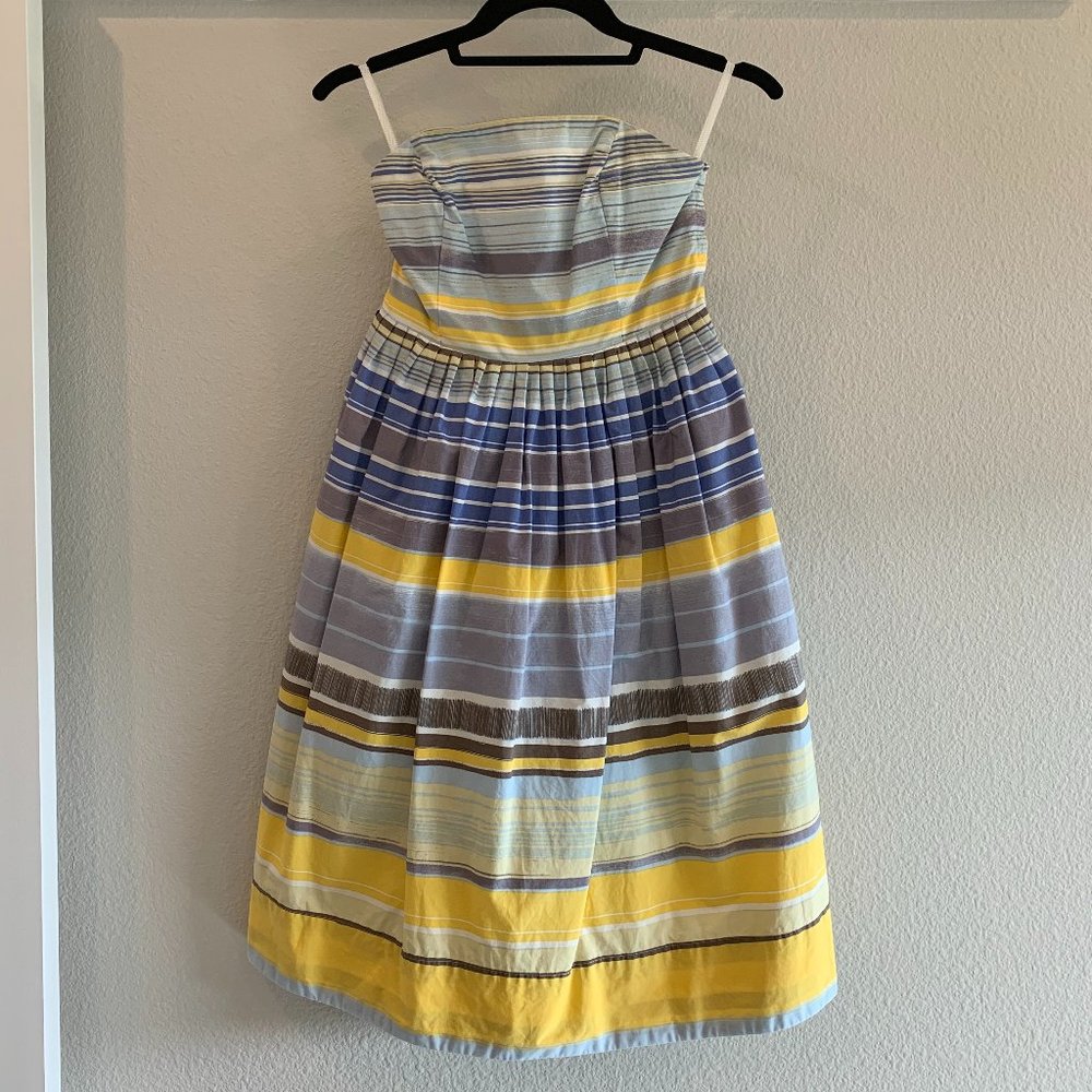 Maeve | Strapless Stripe Dress
